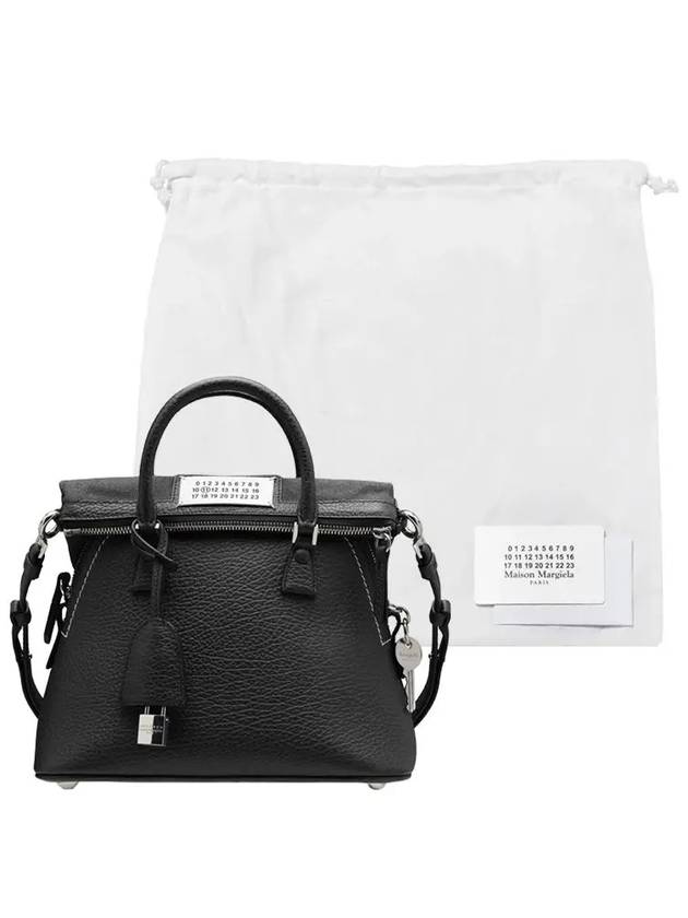 5AC Logo Patch Mini Tote Bag Black - MAISON MARGIELA - BALAAN 8