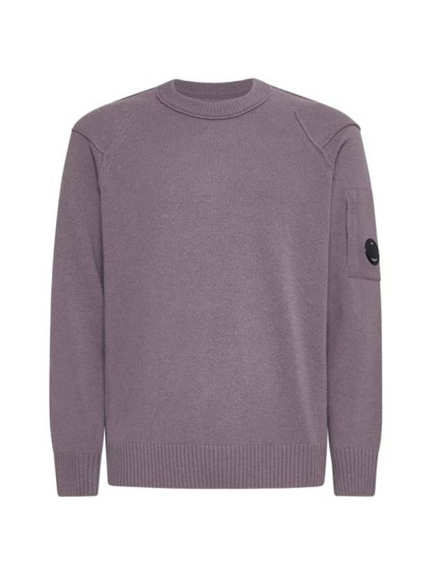 Lambswool GRS Crew Neck Knit Top Purple - CP COMPANY - BALAAN 2