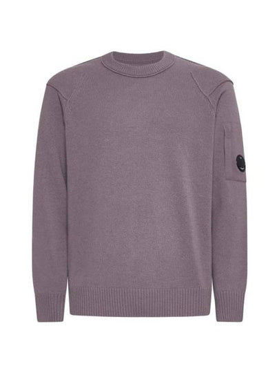 Lambswool GRS Crew Neck Knit Top Purple - CP COMPANY - BALAAN 2