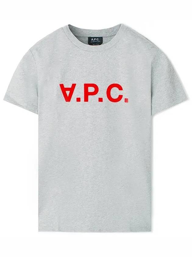 A.P.C. Red VPC Logo Short Sleeve T-Shirt Gray COEZB H26169 PLB - A.P.C. - BALAAN