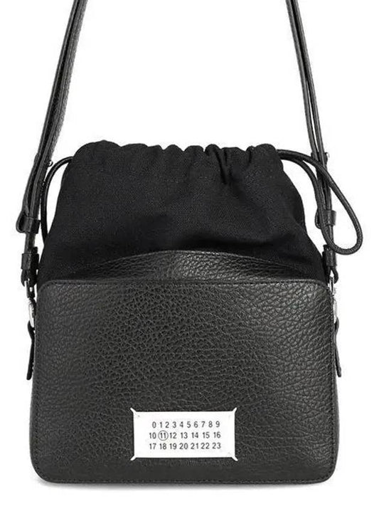 Logo Patch Leather Bucket Cross Bag Black - MAISON MARGIELA - BALAAN 2