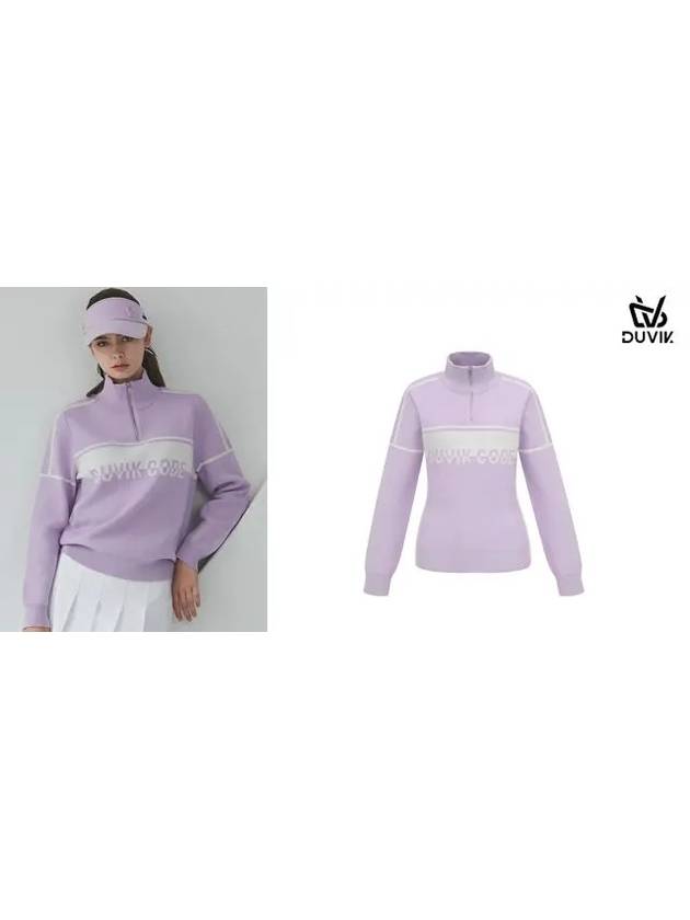 Women s high neck color combination zip up knit sweater DD3WSW251LV - DUVIK - BALAAN 10