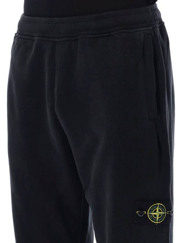 Signature Wappen Patch Cotton Baggy Pants Black - STONE ISLAND - BALAAN 4