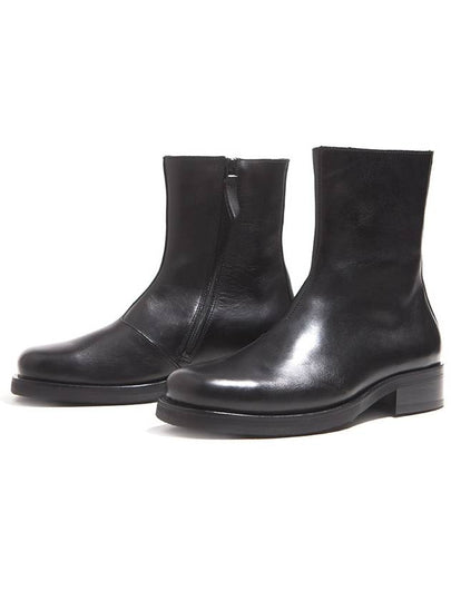 Zipper Camion Leather Ankle Boots Black - OUR LEGACY - BALAAN 2