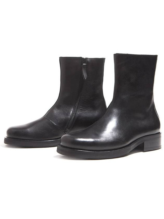 Camion Black Leather Zipper Ankle Boots - OUR LEGACY - BALAAN.