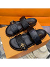 Velcro Lambskin Flat Mule Sandals Black - LOUIS VUITTON - BALAAN 4