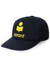 Tyron Logo Cotton Ball Cap Navy - ISABEL MARANT - BALAAN 6