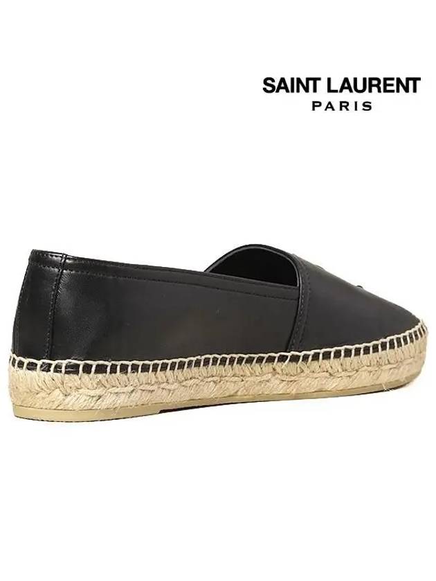 Leather Espadrilles Black - SAINT LAURENT - BALAAN 4