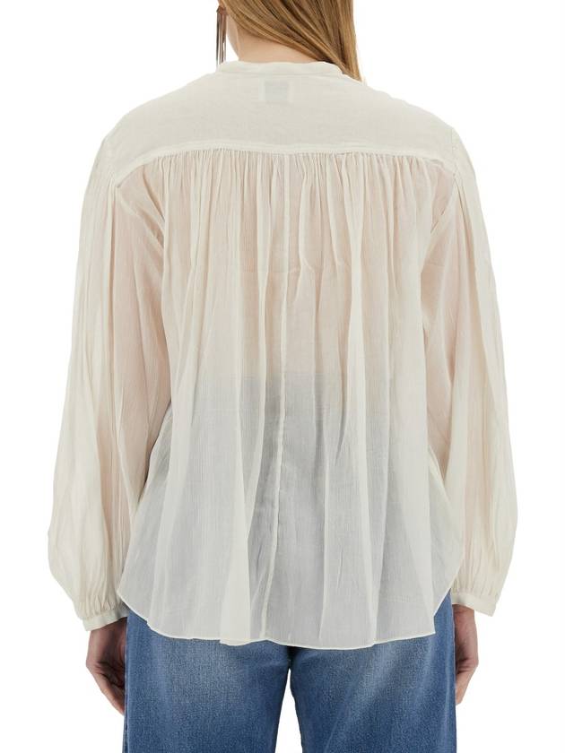 Kiledia Blouse In White Cotton - ISABEL MARANT - BALAAN 4