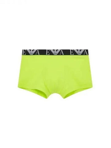 UNDERWEAR Men s Eagle Banding Solid Cotton Drawn Neon Green 270117 - EMPORIO ARMANI - BALAAN 1