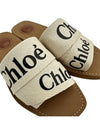 Woody Logo Flat Mule Slippers White - CHLOE - BALAAN 4