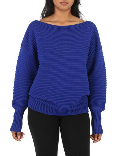 Victoria Beckham Ladies Sweaters Blue One Shoulder Sweater, Brand Size 2 - VICTORIA BECKHAM - BALAAN 1