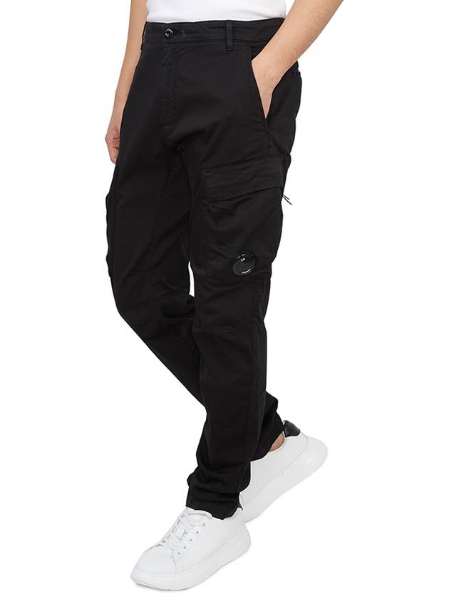 Stretch Sateen Ergonomic Cargo Pants Black - CP COMPANY - BALAAN 5