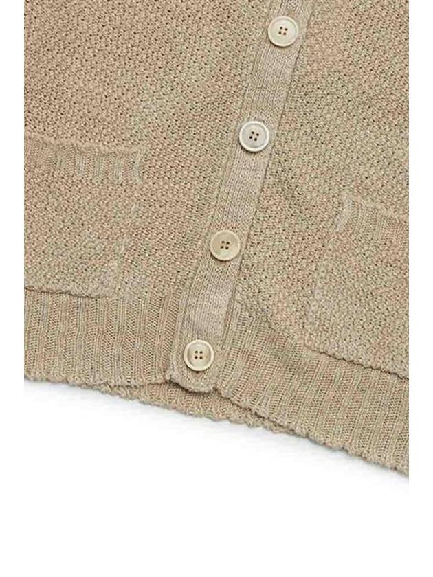 Hemp Basket Weave Knit Cardigan Beige - MAISON MARGIELA - BALAAN 6