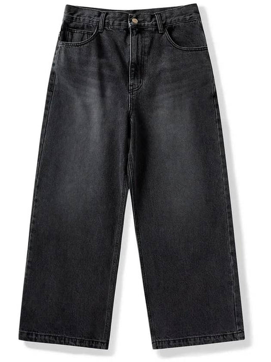 Washed wide denim pants black FDP104 - FLUKE - BALAAN 1