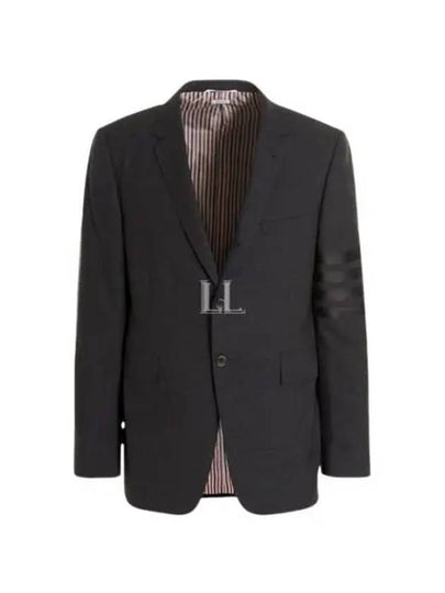 4 Bar Wool Jacket Grey - THOM BROWNE - BALAAN 2