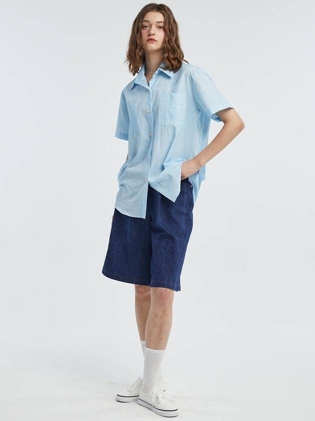 Wide Sleeves Shirt Sky - MANAVIS7 - BALAAN 3