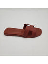 Oran Calfskin Sandals Rouge - HERMES - BALAAN 4