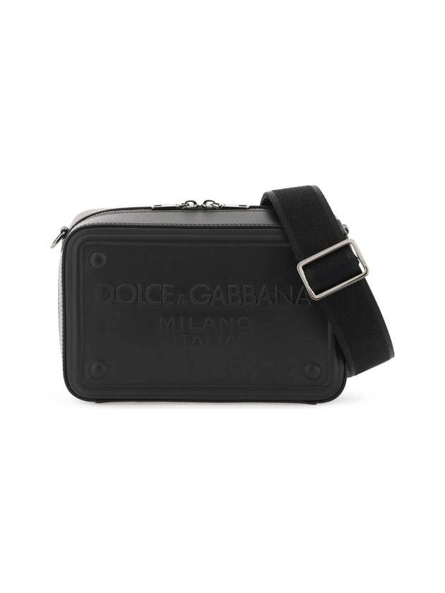 embossed logo messenger bag black - DOLCE&GABBANA - BALAAN 1