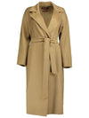 Women's Cles Virgin Wool Single Coat Camel - MAX MARA - BALAAN 2