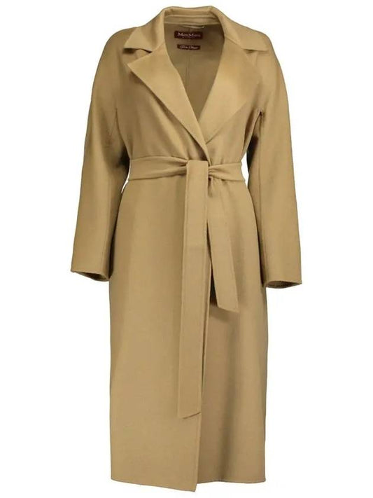 Women's Cles Virgin Wool Single Coat Camel - MAX MARA - BALAAN 2