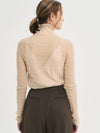 Cien Shirring Seethrough Turtlenect Top Beige - SORRY TOO MUCH LOVE - BALAAN 4