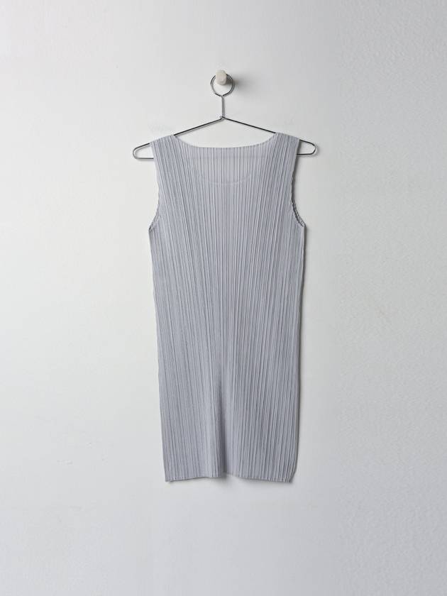 Pleated Sleeveless Short Dress Grey - ISSEY MIYAKE - BALAAN 3