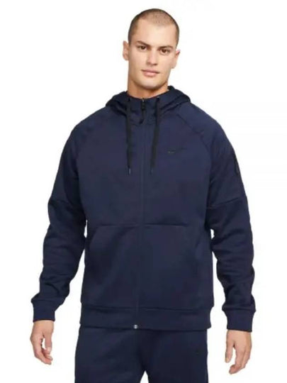 Full Zip-Up Fitness Hooded Jacket Navy - NIKE - BALAAN 2