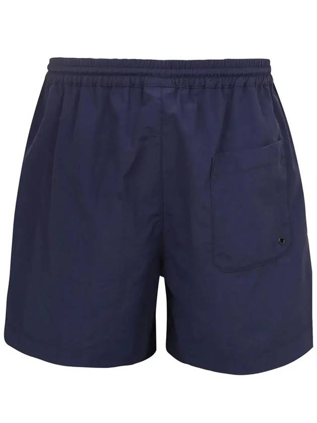 Men's Logo Print Swim Shorts Navy - MSGM - BALAAN.