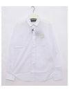 Men's V Emblem Long Sleeve Shirt White - VERSACE - BALAAN 2