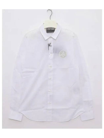 Men's V Emblem Long Sleeve Shirt White - VERSACE - BALAAN 2