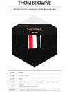 Pebble Grain Leather Large Zipper Laptop Holder Black - THOM BROWNE - BALAAN.