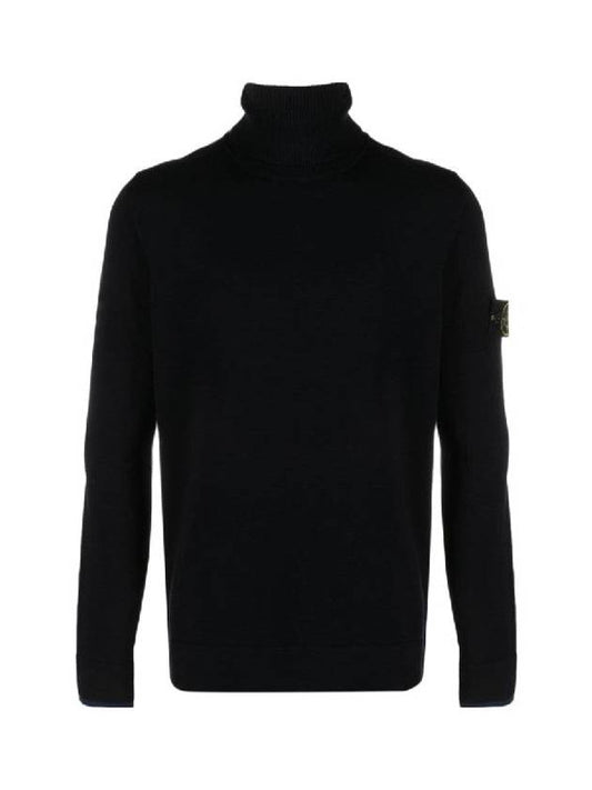 Wappen Patch Wool Turtleneck Navy - STONE ISLAND - BALAAN 2