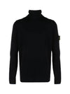 Wappen Patch Wool Turtleneck Navy - STONE ISLAND - BALAAN 2