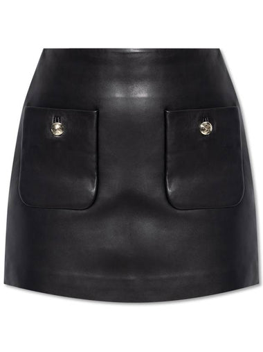 Anine Bing Leather Skirt, Women's, Black - ANINE BING - BALAAN 1