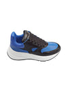 Men's Runner Oversole Low Top Sneakers Blue Black - ALEXANDER MCQUEEN - BALAAN 1