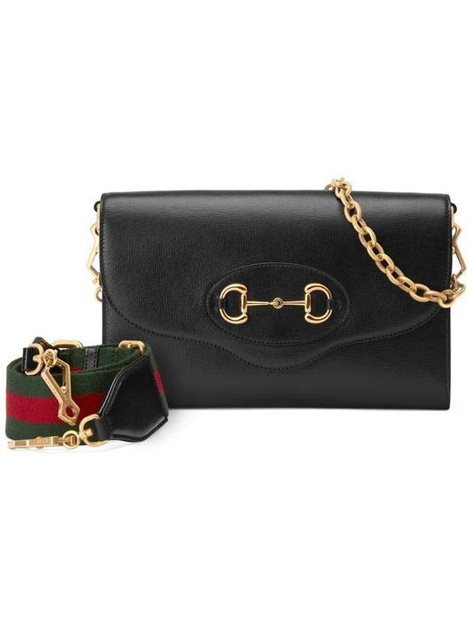 Horsebit 1955 Small Shoulder Bag Black - GUCCI - BALAAN 1