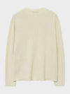 Luxe Cotton Basic Knit Top Ivory - NOIRER - BALAAN 4