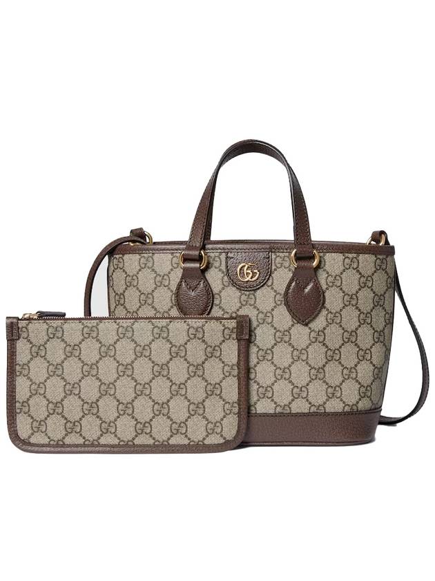 Ophidia mini tote bag beige ebony GG 811716K9GSG8358 - GUCCI - BALAAN 3