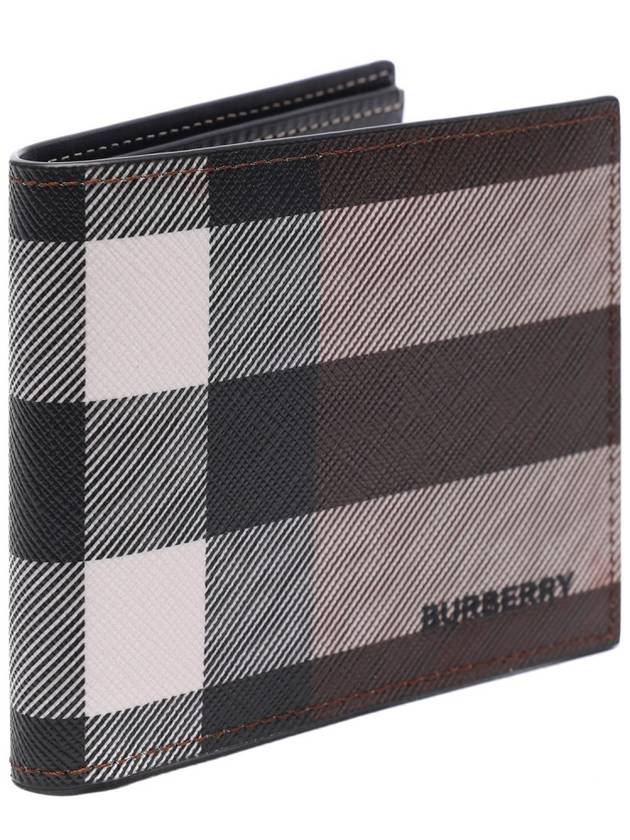 Check Half Wallet Dark Birch Brown - BURBERRY - BALAAN 4