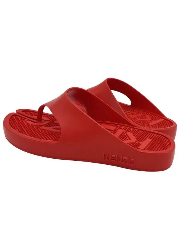 K Beach Rubber Flip Flops Red - KENZO - BALAAN 3