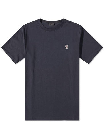 Zebra Logo Crew Neck Cotton Short Sleeve T-Shirt Navy - PAUL SMITH - BALAAN 1