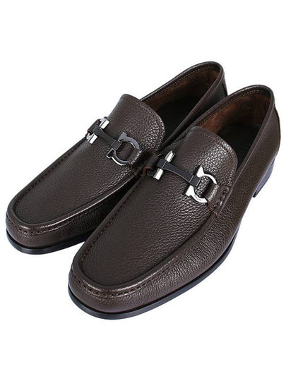 Gancini Suede Moccasin Loafers Dark Brown - SALVATORE FERRAGAMO - BALAAN 2