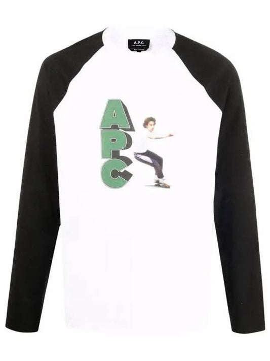 Men's Valerian Long Sleeve T-Shirt Black White - A.P.C. - BALAAN 2