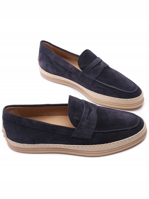 Flat Suede Loafers Blue - TOD'S - BALAAN 6