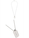 Identity Plate Necklace Silver - ALEXANDER MCQUEEN - BALAAN.