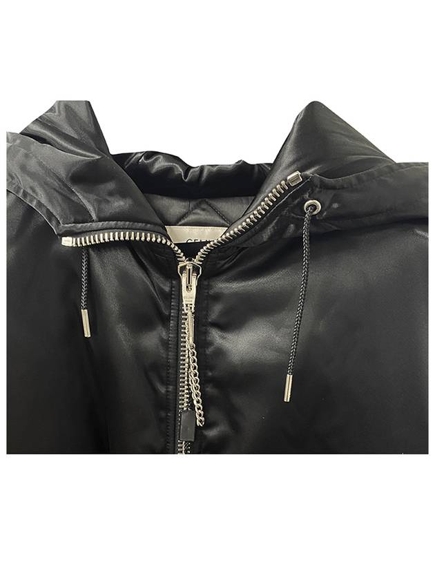 Bomber Jacket in Satin Finish Nylon Black - CELINE - BALAAN 6