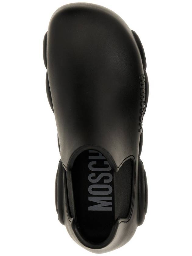 23 fw Black Rubber GUMMY Boots MA21903G1HM28000 B0480473753 - MOSCHINO - BALAAN 4