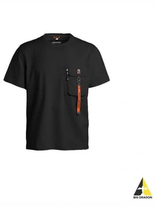 Men's Mojave Cotton Jersey Short Sleeve T-Shirt Black - PARAJUMPERS - BALAAN