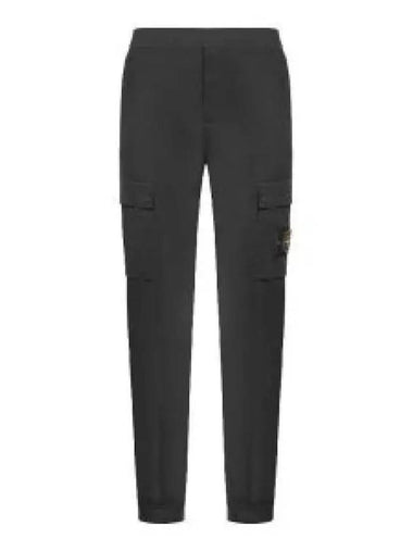 Stretch Cotton Tela Paracadute Cargo Straight Pants Dark Grey - STONE ISLAND - BALAAN 1